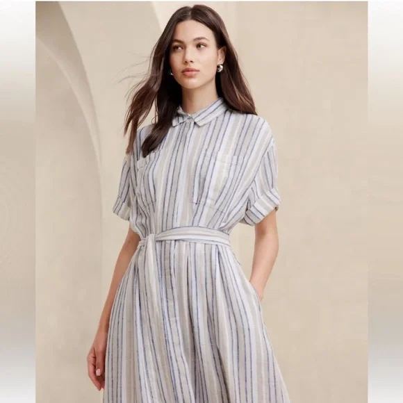 Banana Republic linen shirt dress BNWT - Picture 1 of 5